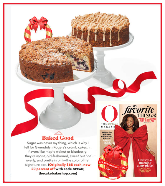 Oprah Picks Gwendolyn's Crumb Cakes For Her Favorite Things 2019! The