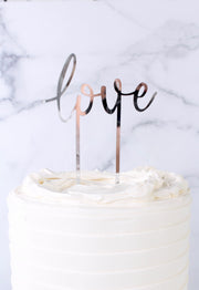 Love Acrylic Cake Topper