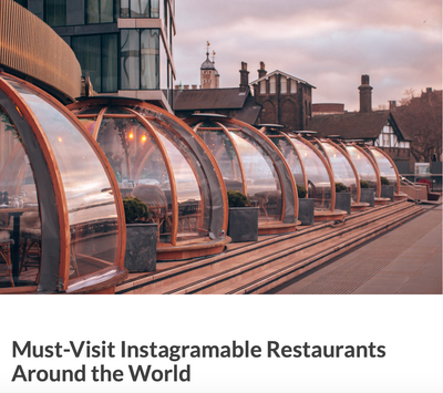 Must-Visit Instagramable Restaurants Around the World