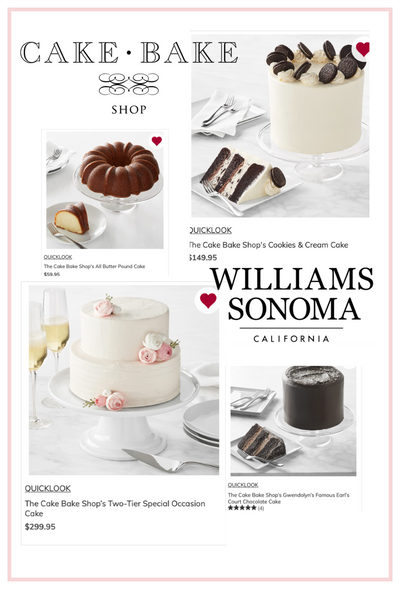 Williams-Sonoma Features Over 16 Cake Bake Shop Cakes