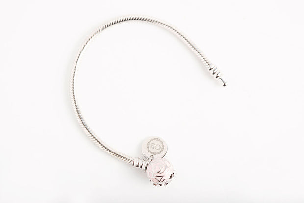 Cake Bake Charms™ Rose Clasp Silver Bracelet