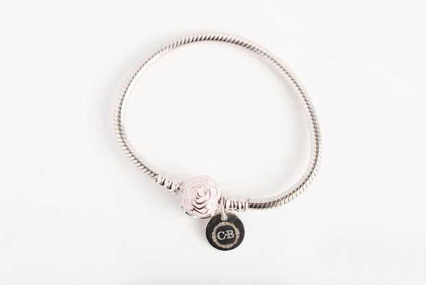 Cake Bake Charms™ Rose Clasp Silver Bracelet