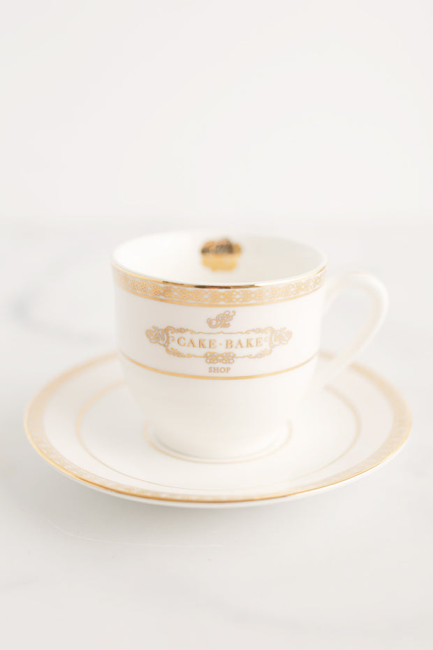 Cake Bake Shop Espresso Cup & Saucer Set