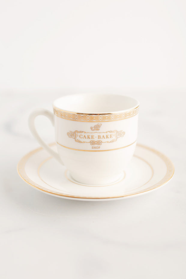 Cake Bake Shop Espresso Cup & Saucer Set