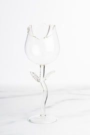 Transparent Rose Wine Glass
