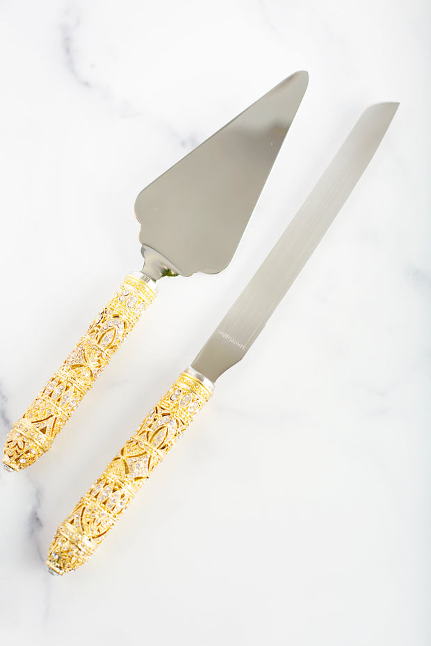 The Cake Bake Shop's Gold Wedding Serving Set