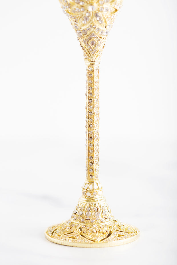 The Cake Bake Shop's Gold Wedding Champagne Flute Set