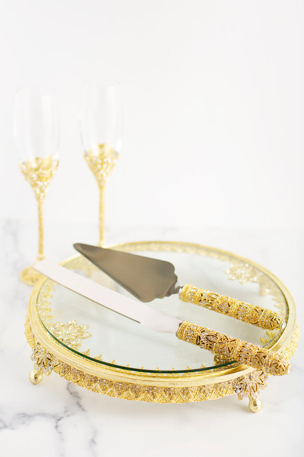 The Cake Bake Shop's Gold Wedding Serving Set