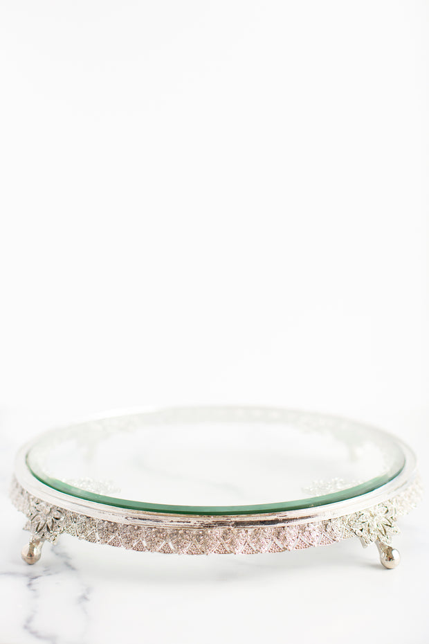 The Cake Bake Shop's Silver Wedding Cake Plateau