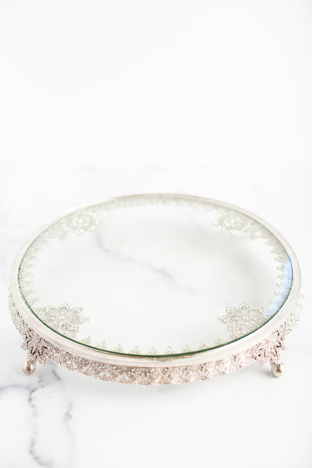 The Cake Bake Shop's Silver Wedding Cake Plateau