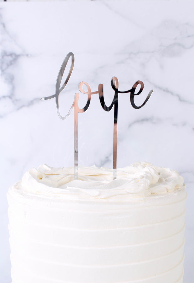 Love Acrylic Cake Topper