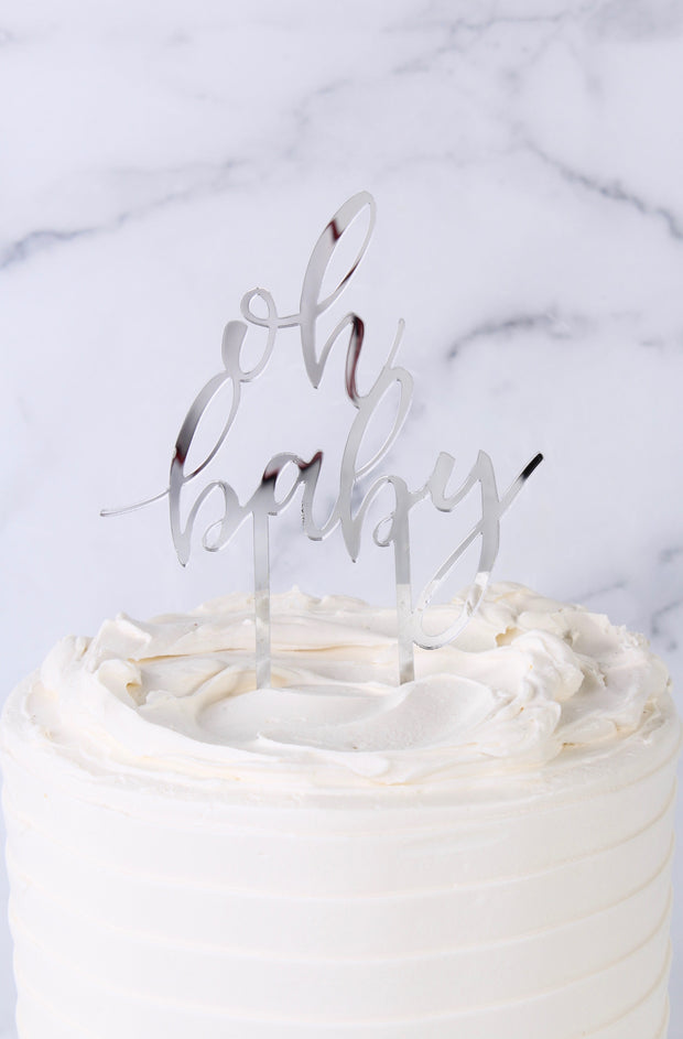 Oh Baby Acrylic Cake Topper