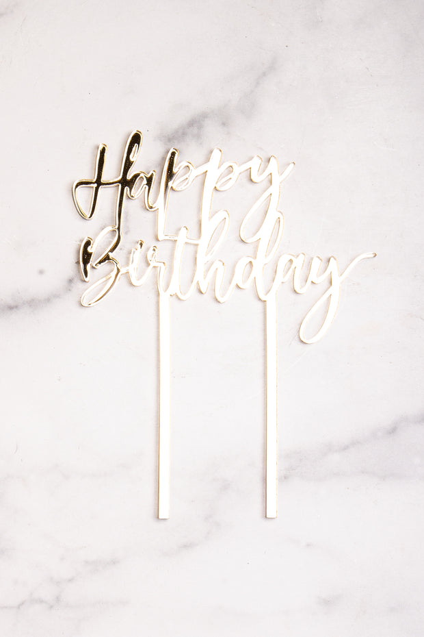 Happy Birthday Acrylic Cake Topper