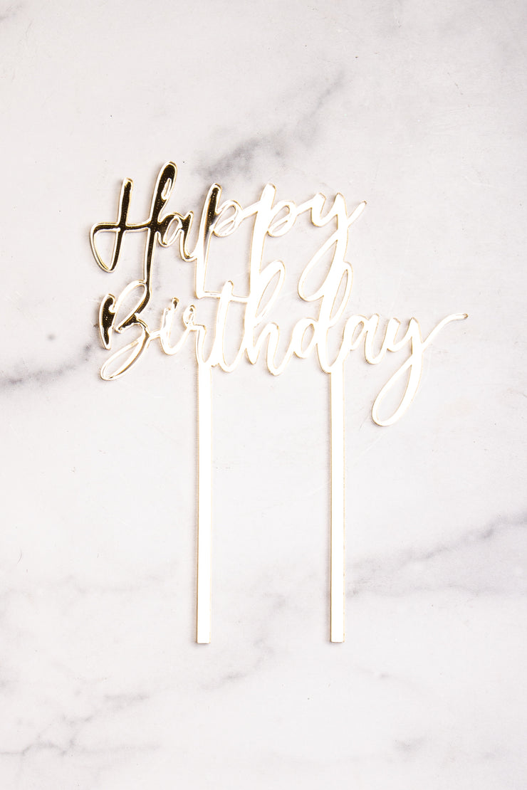 Happy Birthday Acrylic Cake Topper – The Cake Bake Shop®
