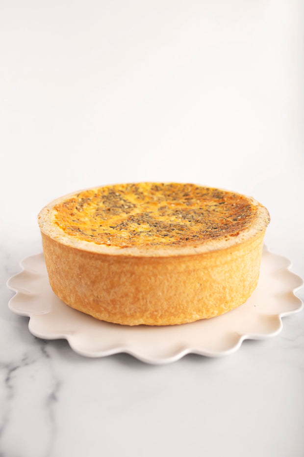 Whole Ham, Rosemary & Goat Cheese Quiche