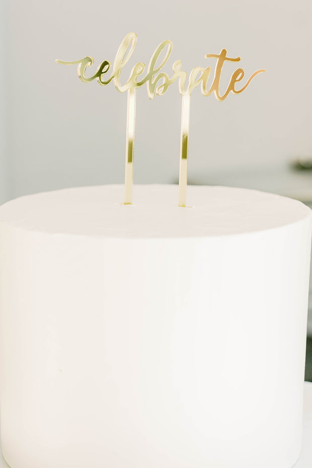 Celebrate Acrylic Cake Topper