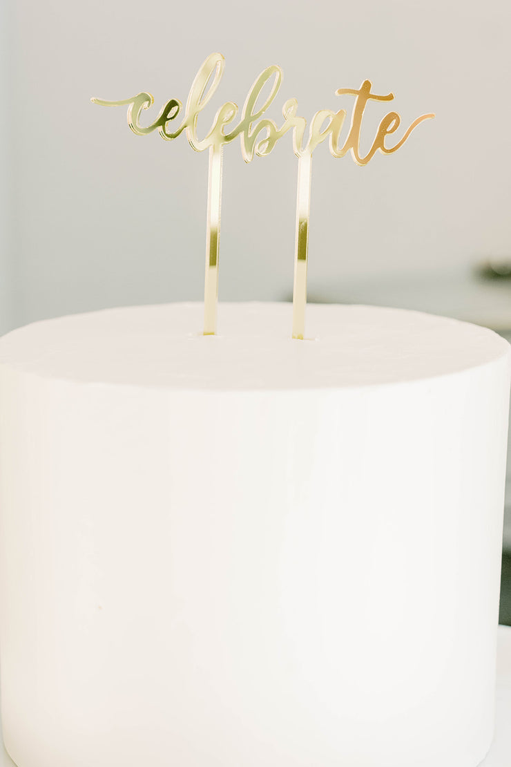 Celebrate Acrylic Cake Topper – The Cake Bake Shop®