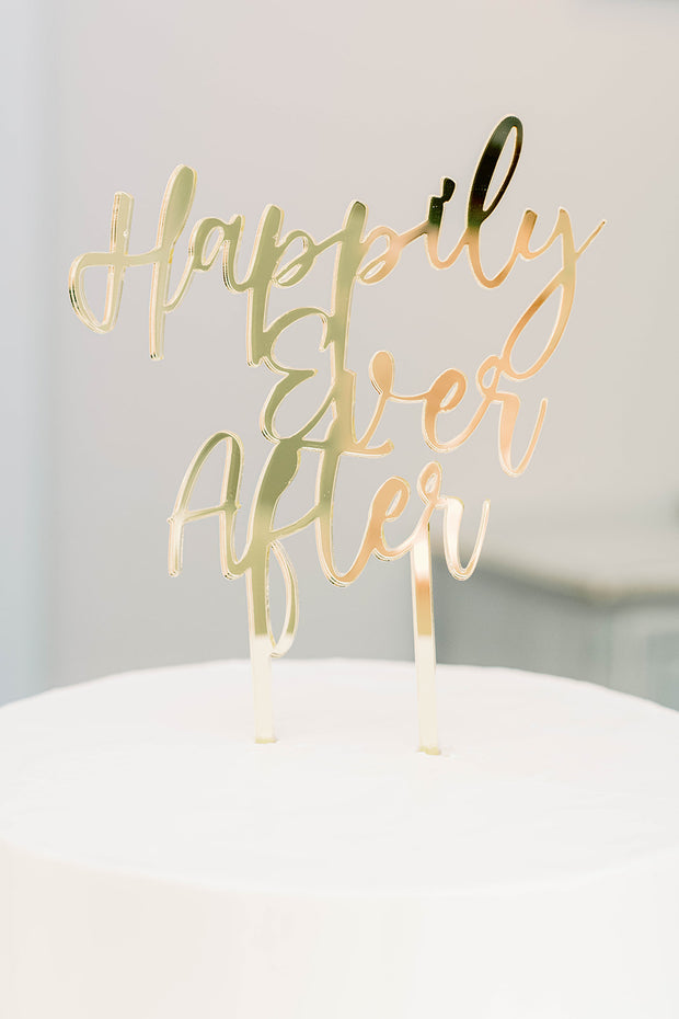 Happily Ever After Acrylic Cake Topper