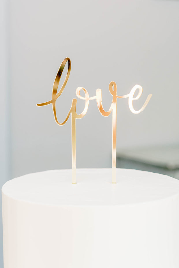 Love Acrylic Cake Topper