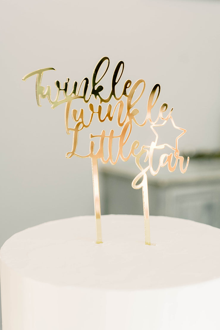 Twinkle Twinkle Little Star Acrylic Cake Topper