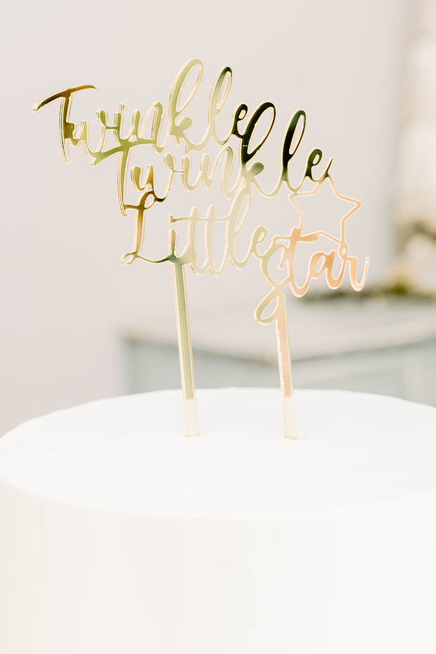 Twinkle Twinkle Little Star Acrylic Cake Topper