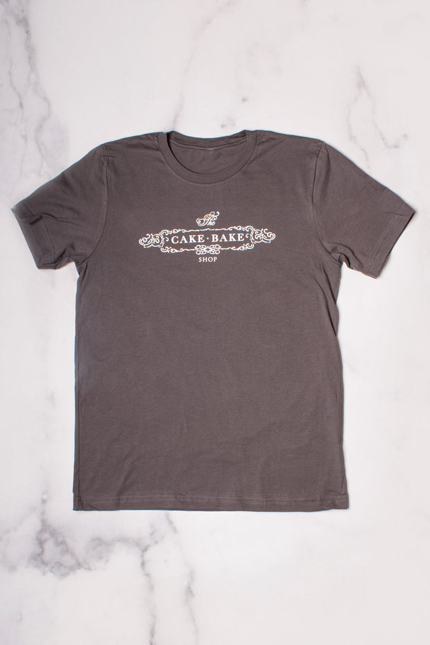 Cake Bake Shop Logo T-shirt Dark Gray (2T - XXL)