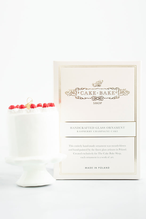 Cake Bake Shop's Raspberry Champagne Cake Holiday Ornament