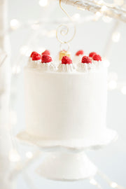 Cake Bake Shop's Raspberry Champagne Cake Holiday Ornament