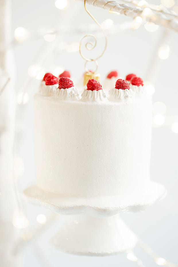 Cake Bake Shop's Raspberry Champagne Cake Holiday Ornament