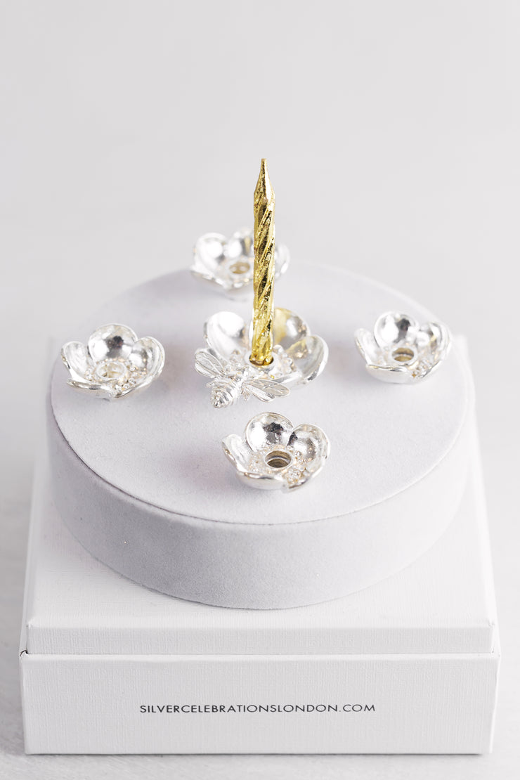 Silver Celebration Candle Holders Buttercup Collection