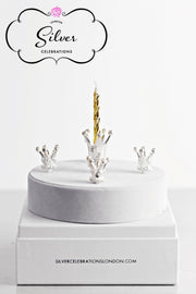 Silver Celebration Candle Holders Crown Collection