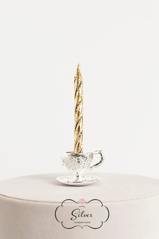 Silver Celebration Candle Holders Tea Set Collection