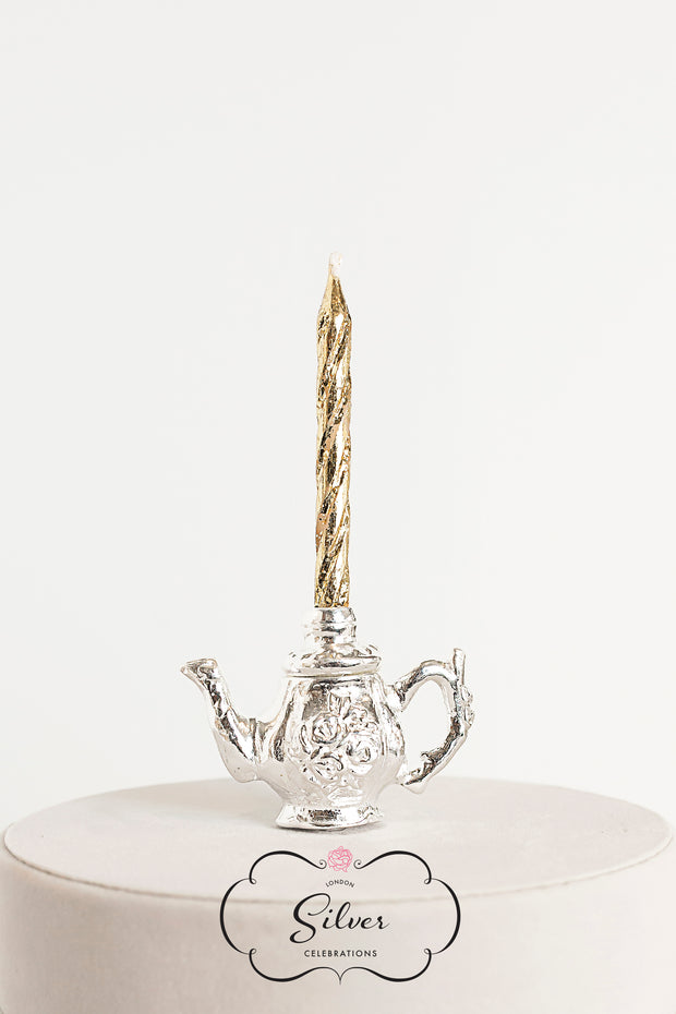 Silver Celebration Candle Holders Tea Set Collection