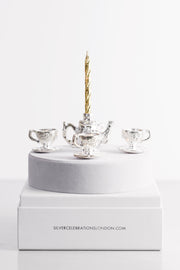 Silver Celebration Candle Holders Tea Set Collection